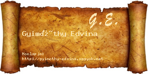 Gyimóthy Edvina névjegykártya